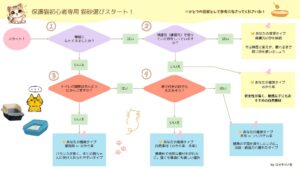保護猫初心者専用猫砂選びフローチャート