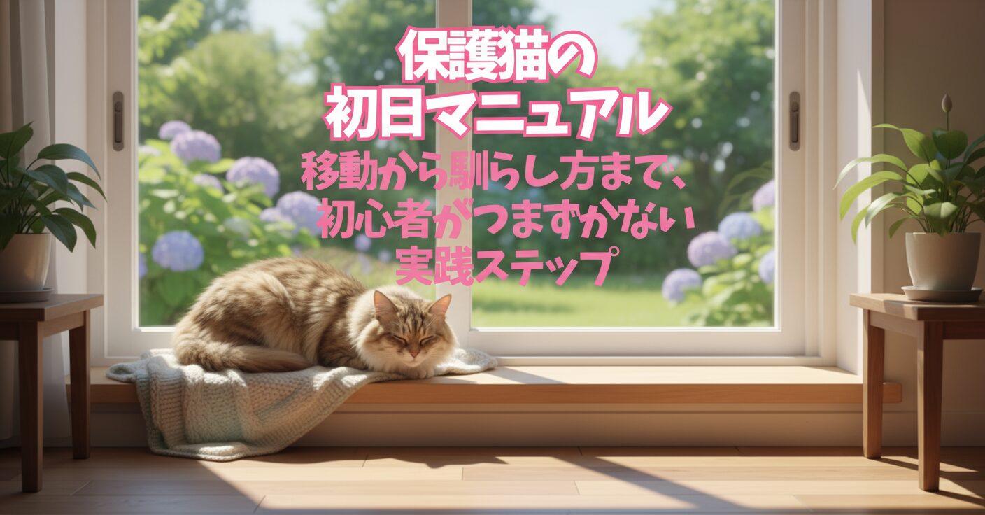 保護猫の初日マニュアル｜移動から慣らし方まで、初心者がつまずかない実践ステップ