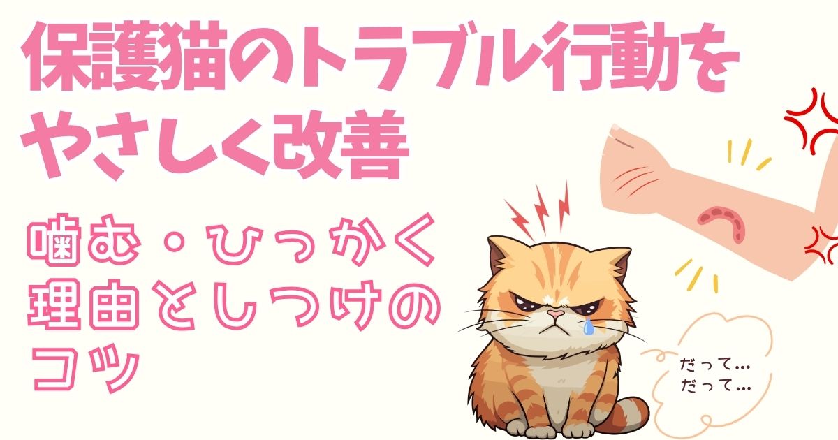 保護猫のトラブル行動をやさしく改善｜噛む・引っかく理由としつけのコツ