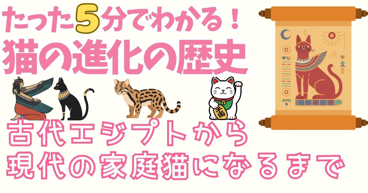 たった5分でわかる“猫の進化の歴史”｜古代エジプトから現代の家庭猫になるまでの完全ガイド