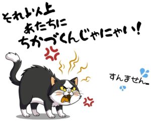 それ以上あたちにちかづくんじゃにゃい！