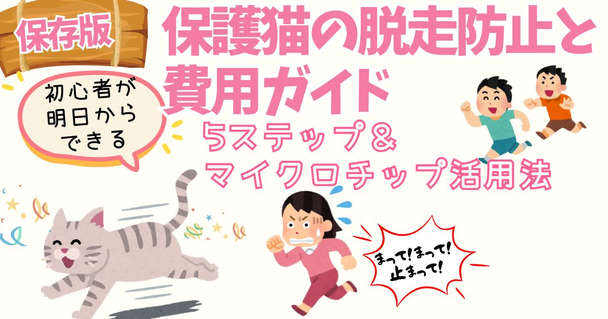 【保存版】保護猫の脱走防止と費用ガイド｜初心者でも明日からできる5ステップとマイクロチップ活用法